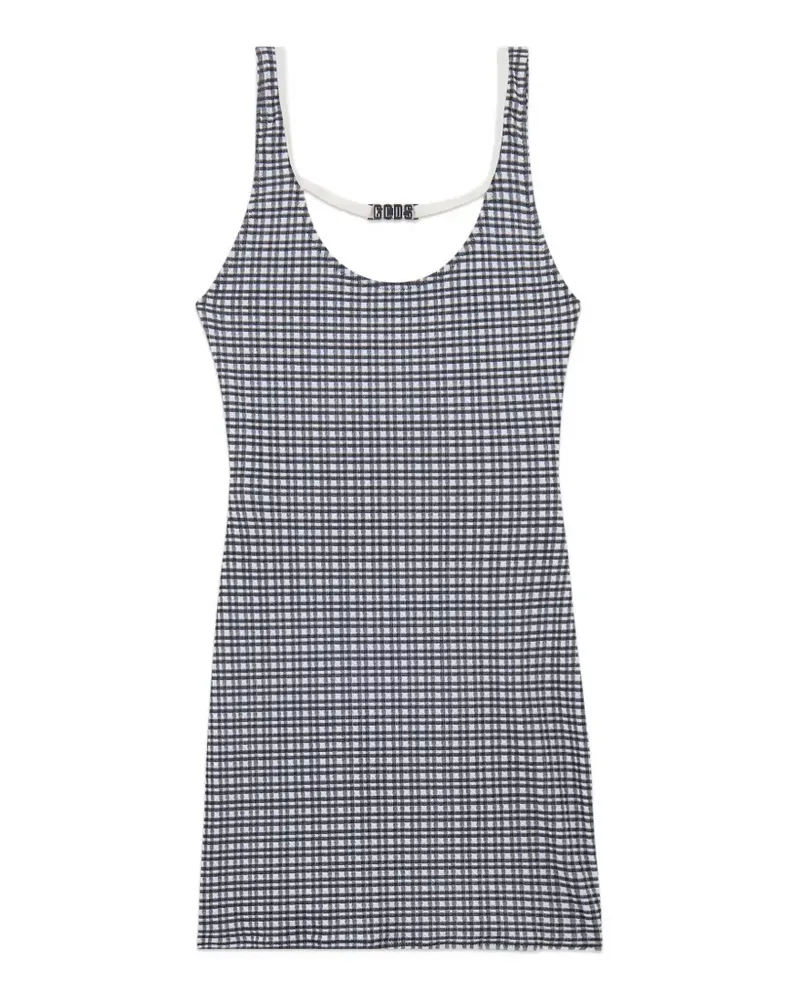 GCDS Minikleid mit Vichy-Karomuster - Grau Grau