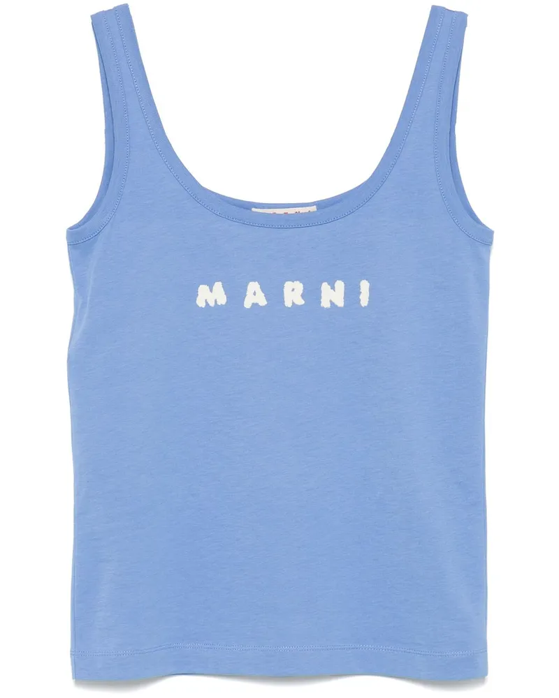 Marni Tanktop mit Logo-Print - Blau Blau