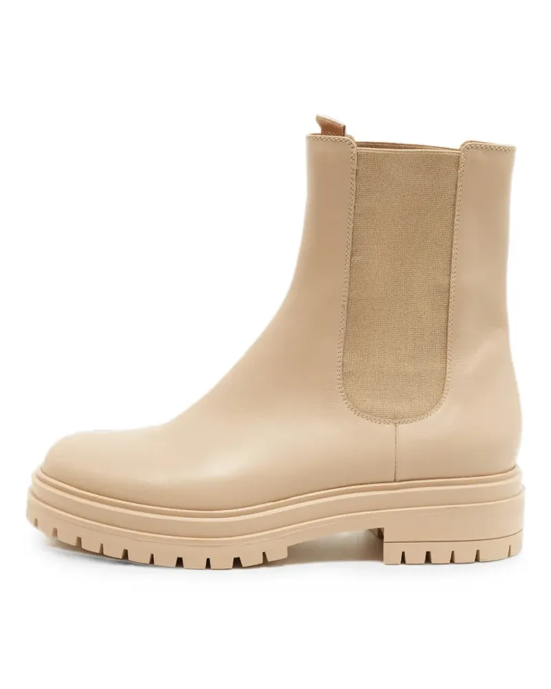 Gianvito Rossi elastic-panel combat boots - Nude Nude