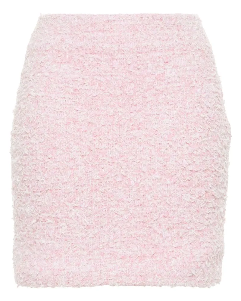 Balenciaga Bouclé-Minirock aus Tweed - Rosa Rosa