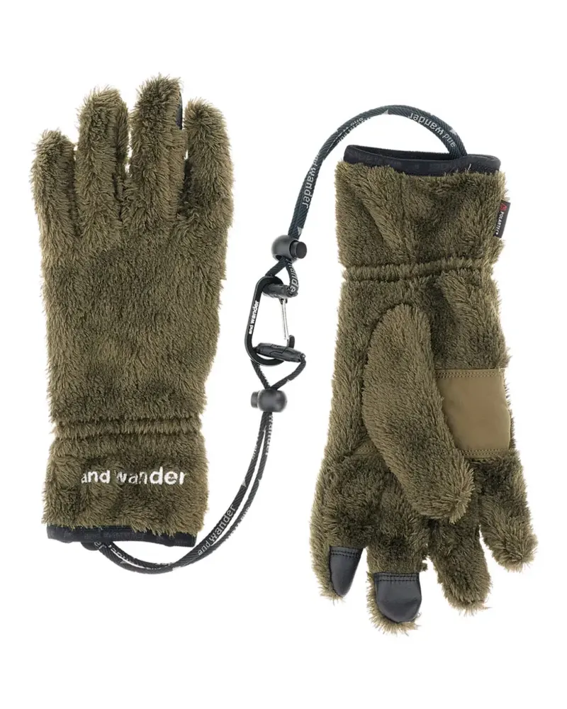 and wander detachable carabiner gloves - Grün Grün
