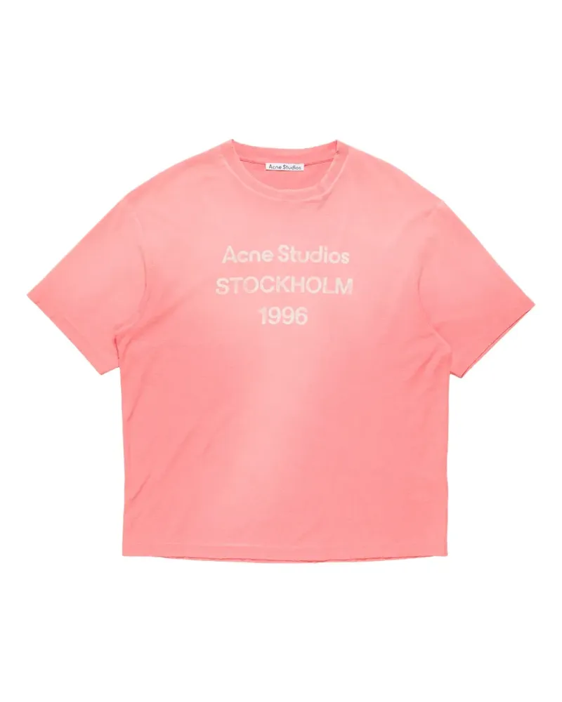 Acne Studios sprayed logo t-shirt - Rosa Rosa