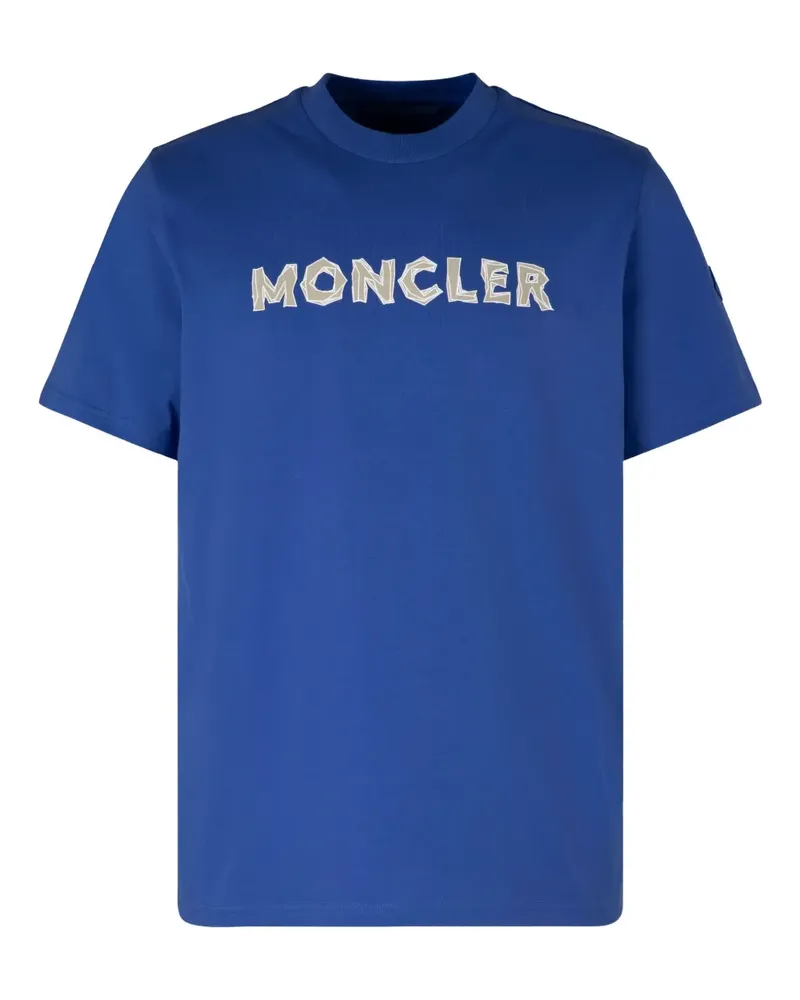 Moncler T-Shirt mit rundem Ausschnitt - Blau Blau