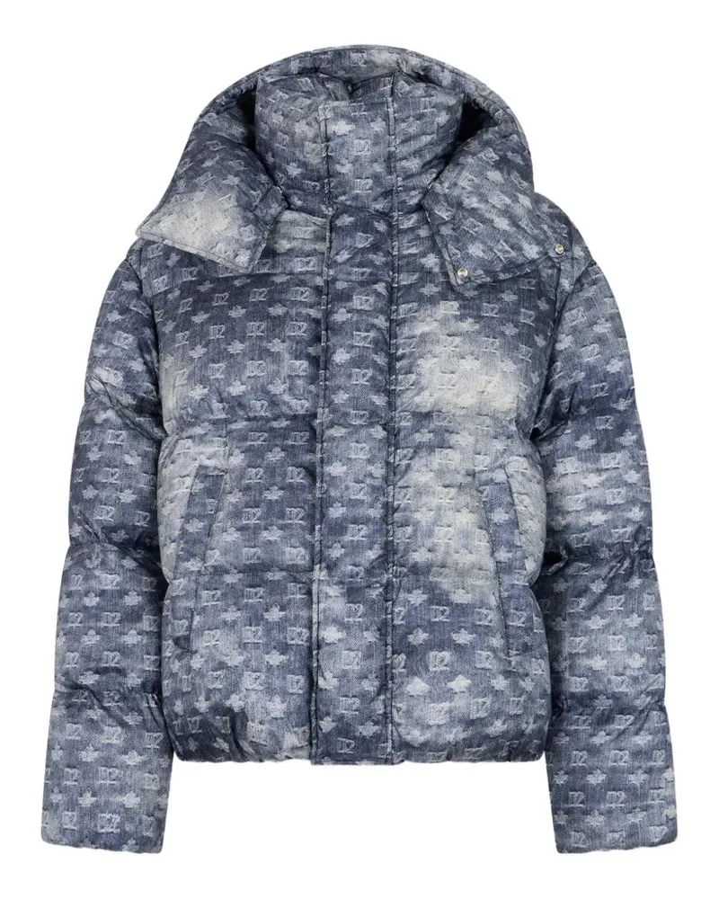 Dsquared2 Daunenjacke mit D2-Monogramm - Blau Blau
