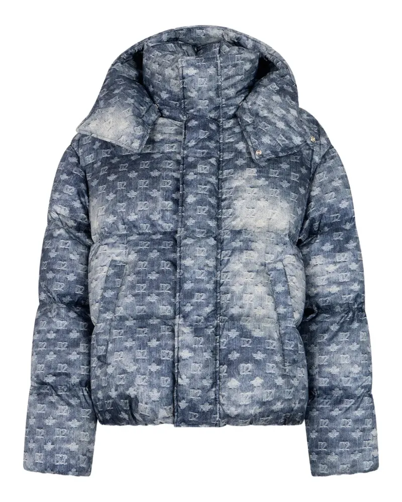 Dsquared2 Daunenjacke mit Monogramm - Blau Blau