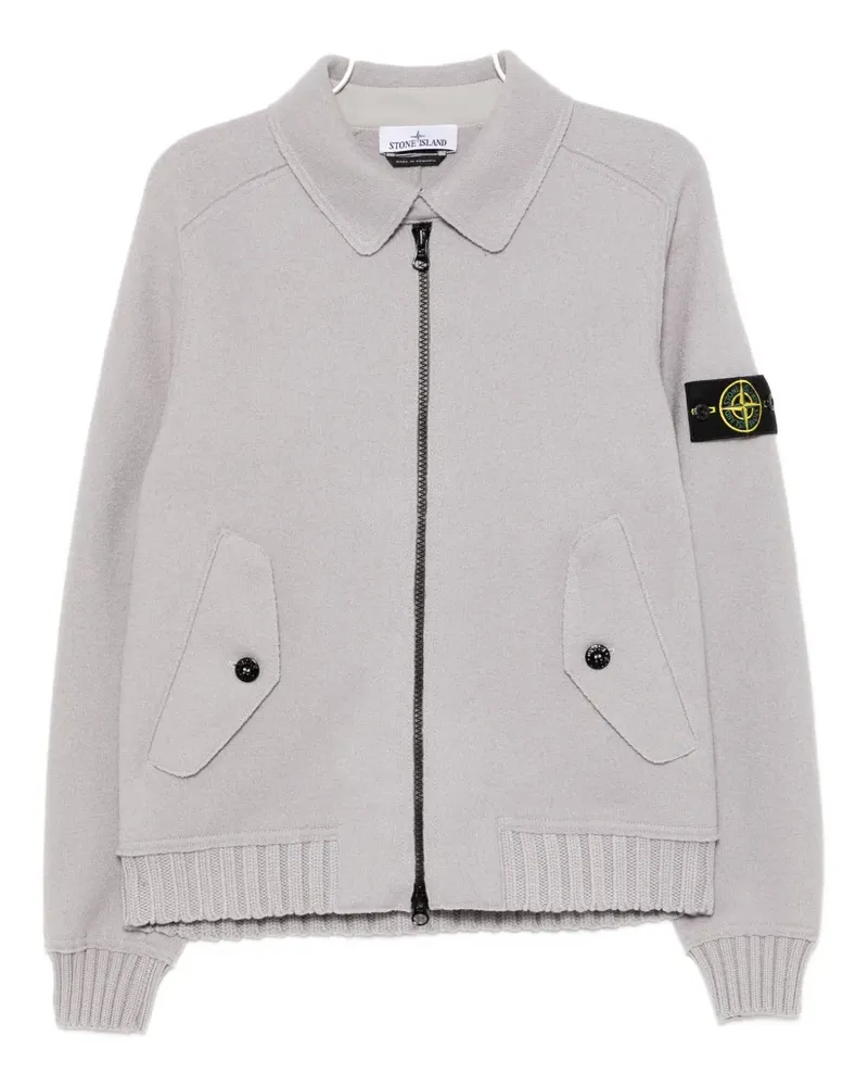Stone Island felted wool cardigan - Grau Grau