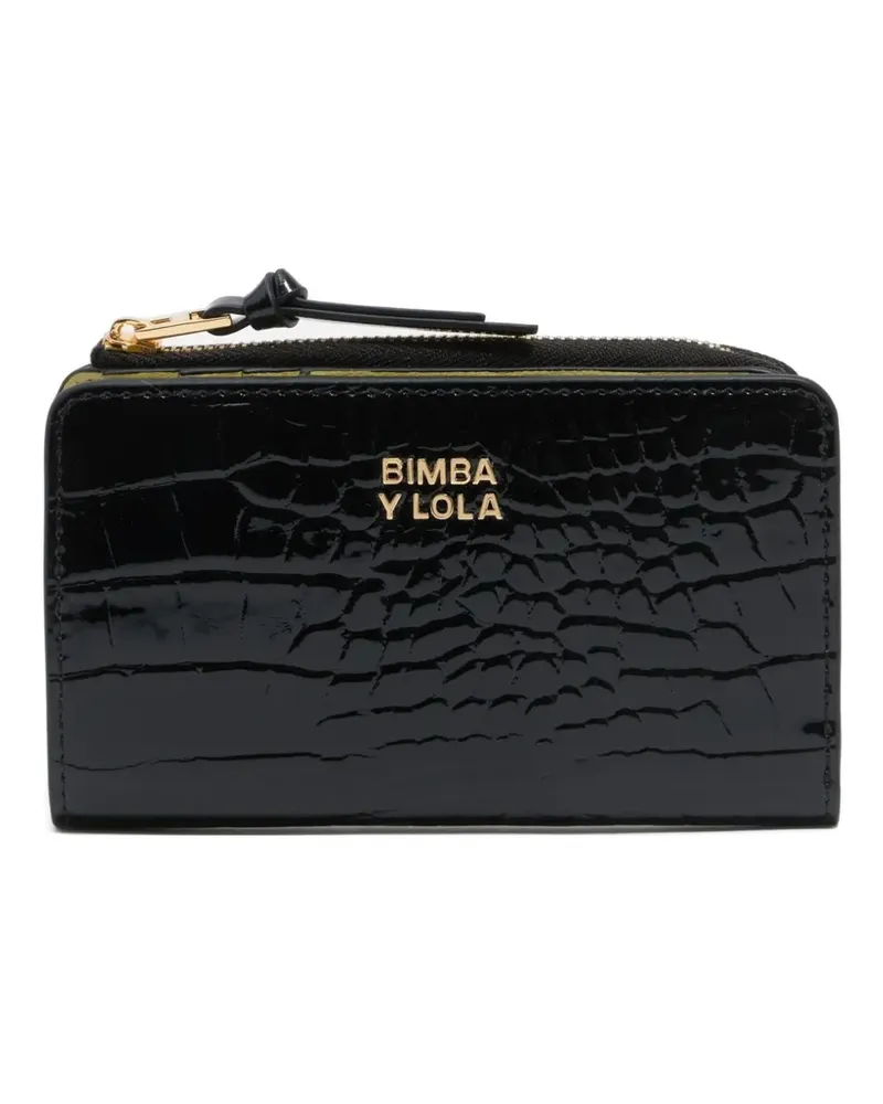 BIMBA Y LOLA crocodile-effect zip-around wallet - Schwarz Schwarz