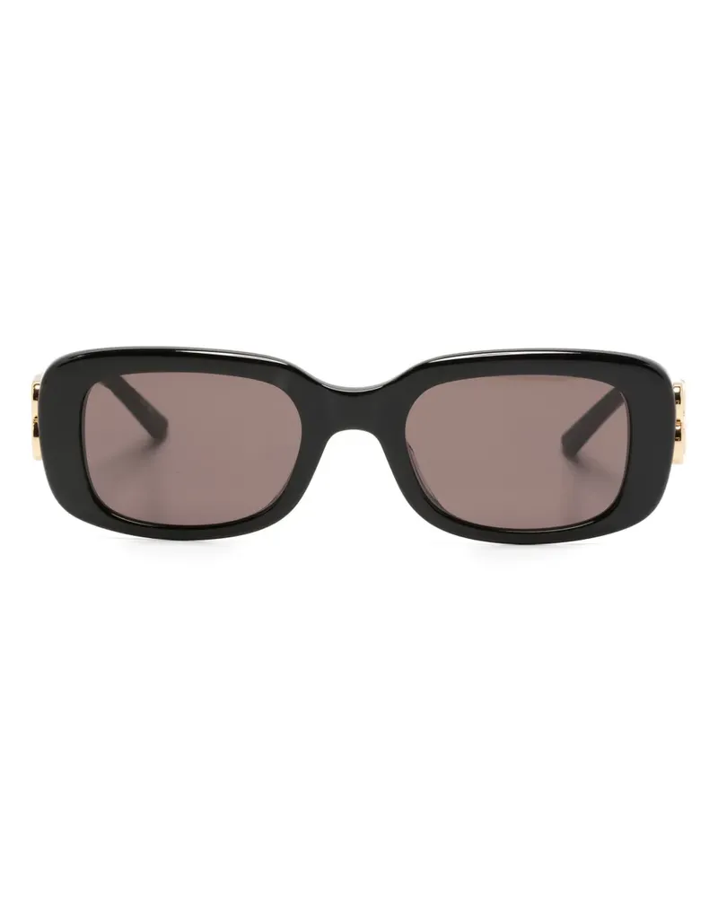 Balenciaga Sonnenbrille mit eckigem Gestell - Schwarz Schwarz