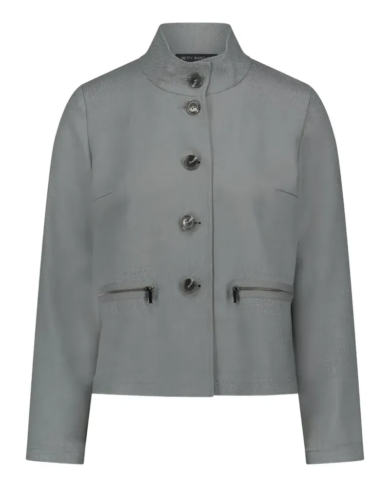 Betty Barclay Jacke mit Stehkragen und meliertem Effekt - Grau Grau