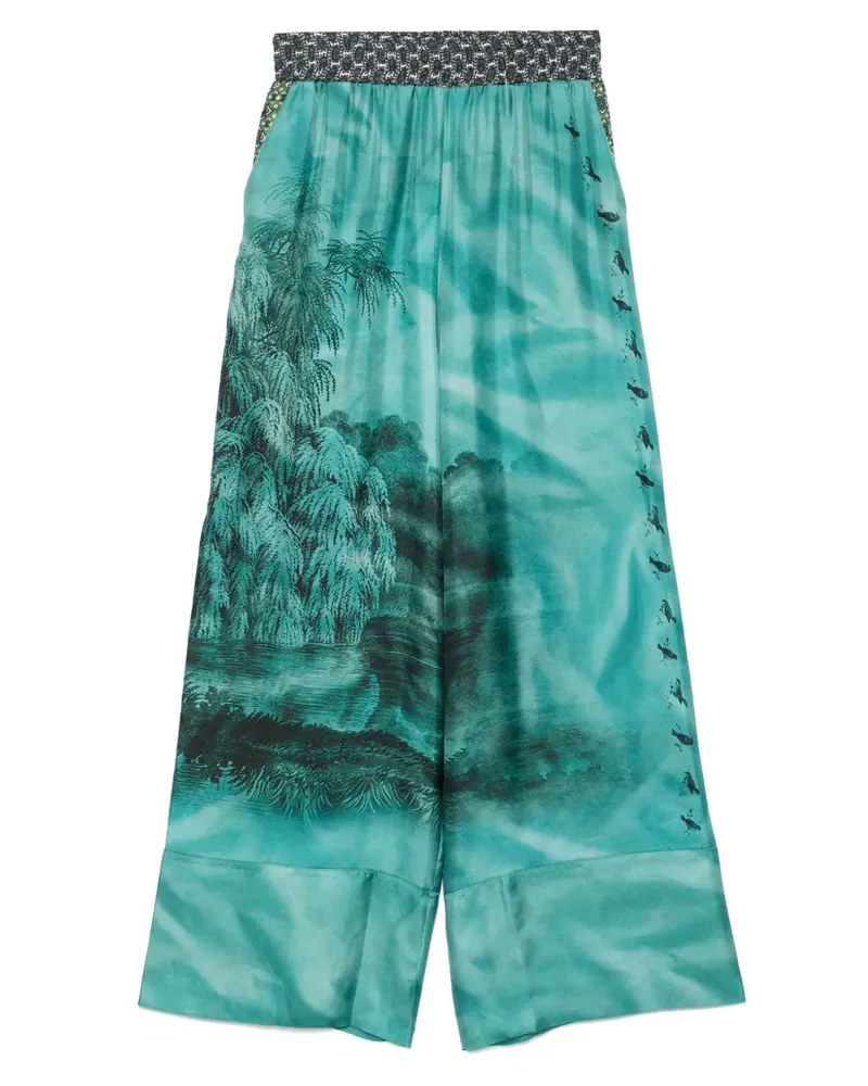 Pierre-Louis Mascia Hose mit Print - Grün Grün