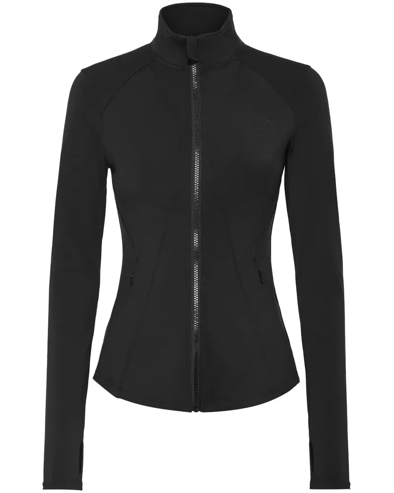 Philipp Plein Sportjacke mit Logo-Applikation - Schwarz Schwarz