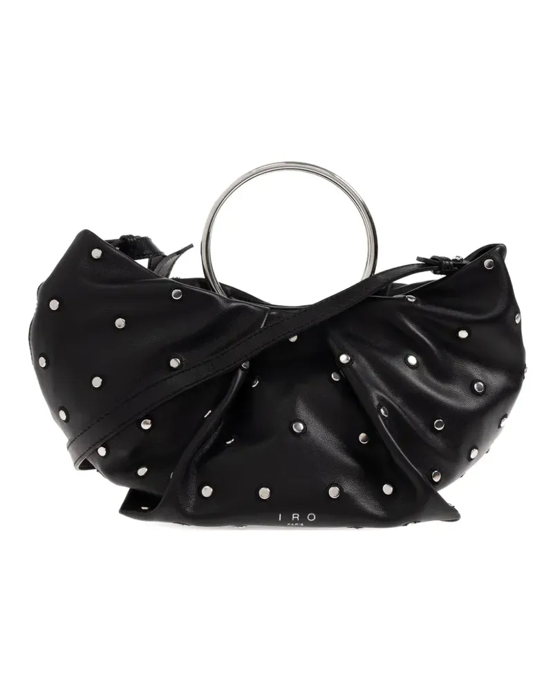 IRO Sun ring-handle studded tote bag - Schwarz Schwarz