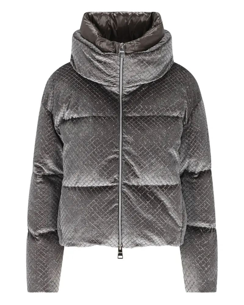 Herno sequin high-neck jacket - Grau Grau