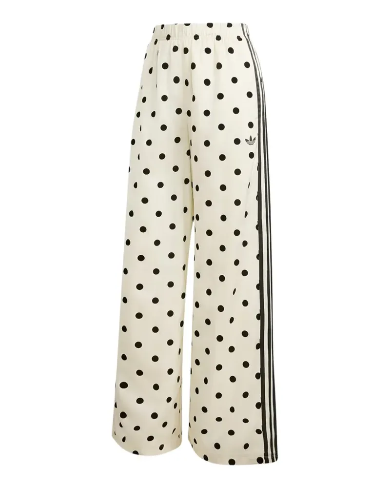 adidas polka-dot satin track pants - Nude Nude