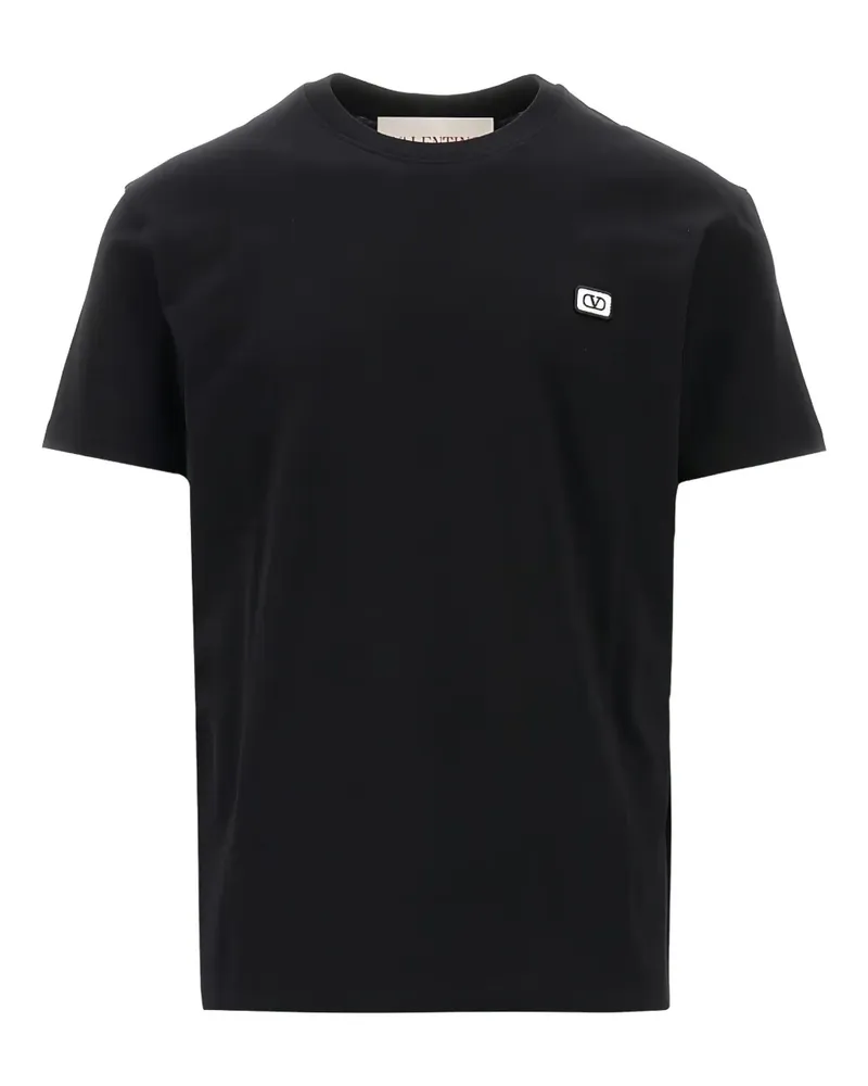 Valentino Garavani T-Shirt mit VLogo-Patch - Schwarz Schwarz