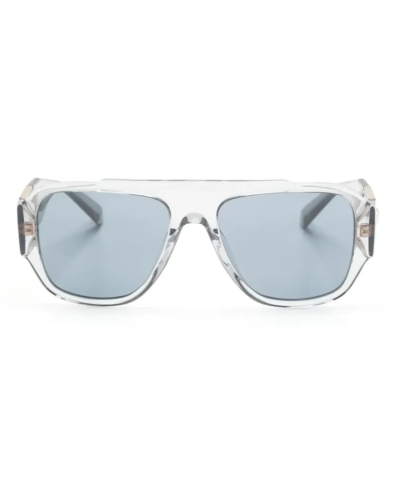 Versace Sonnenbrille mit transparentem Gestell - Grau Grau