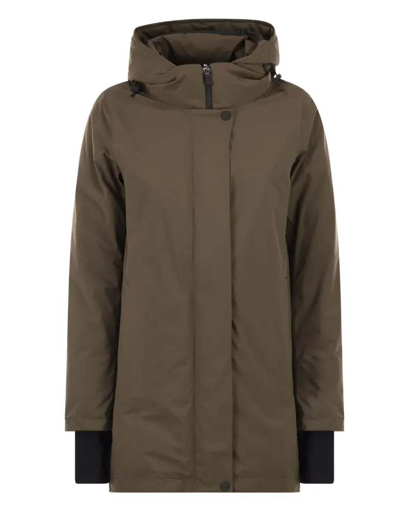 Herno Wattierte Jacke mit Kapuzenkragen - Braun Braun