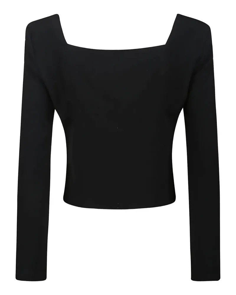 Federica Tosi square-neck long-sleeve top - Schwarz Schwarz