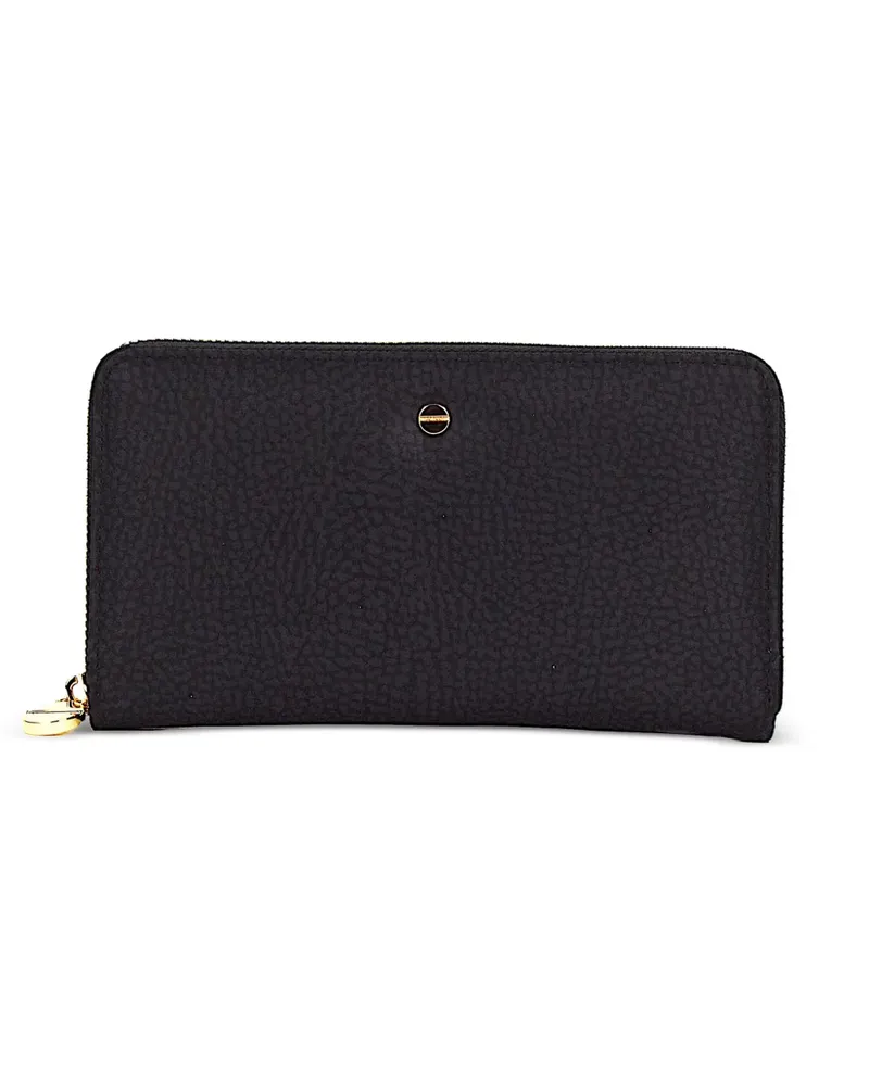 Borbonese zip-fastening wallet - Schwarz Schwarz