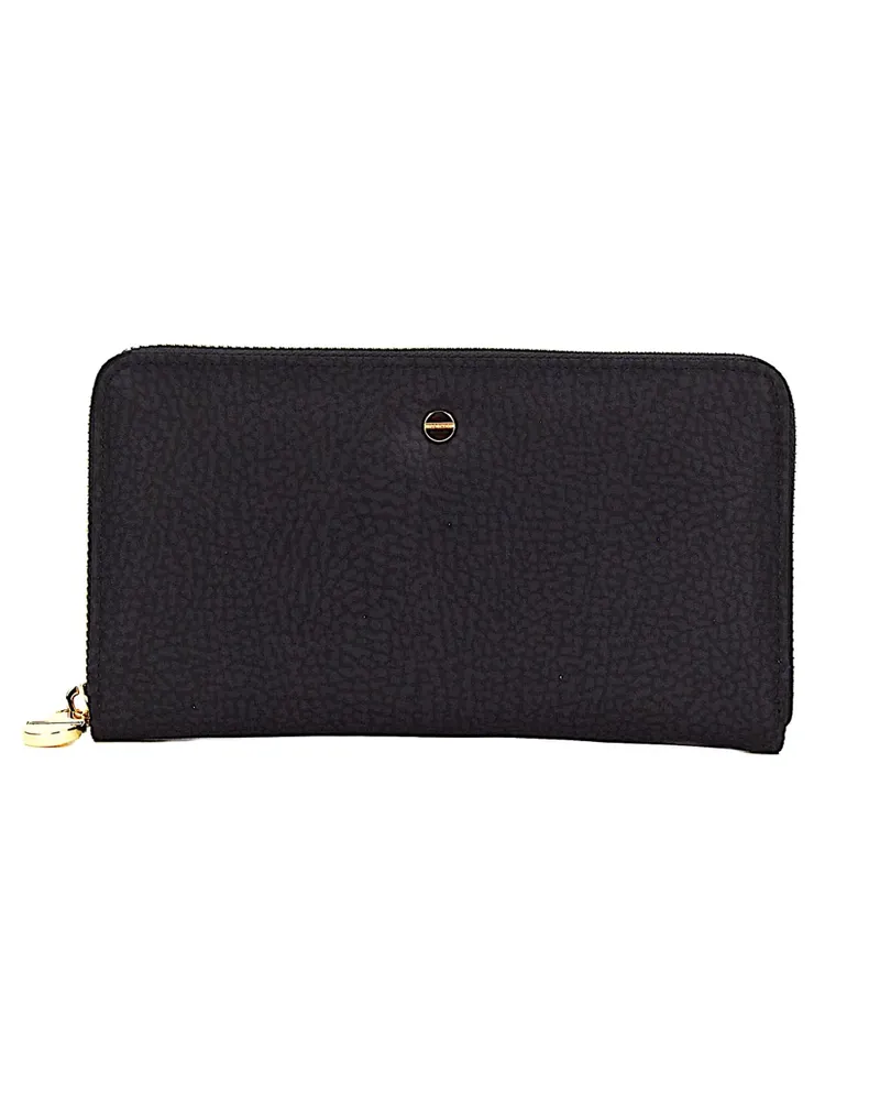 Borbonese zip-fastening wallet - Schwarz Schwarz