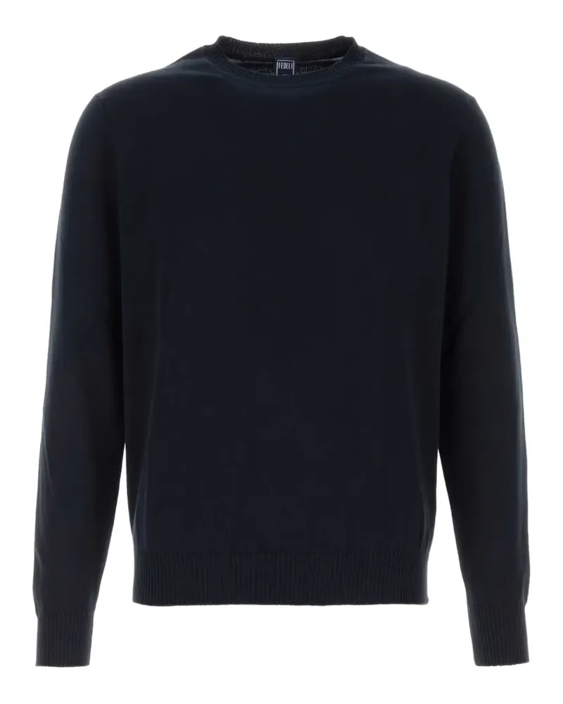 Fedeli Pullover mit rundem Ausschnitt - Blau Blau