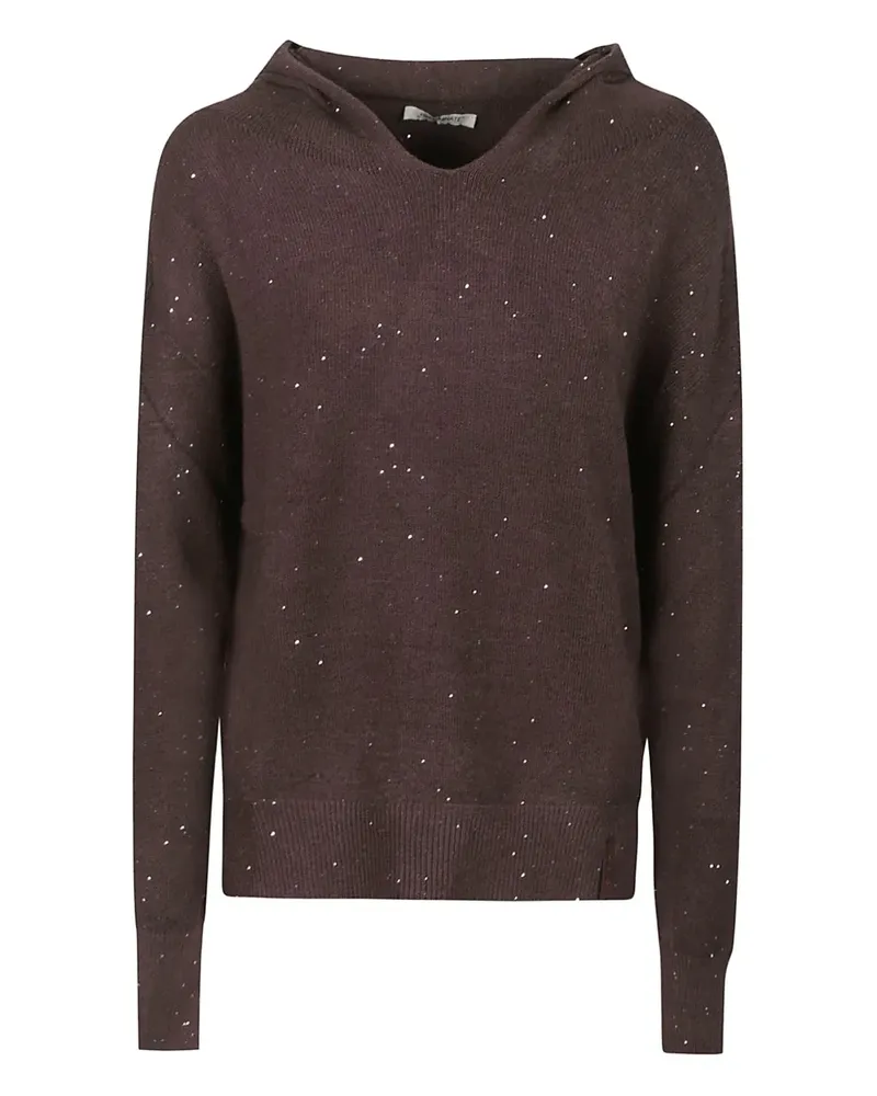 HINNOMINATE sequin-embellished hooded sweater - Braun Braun