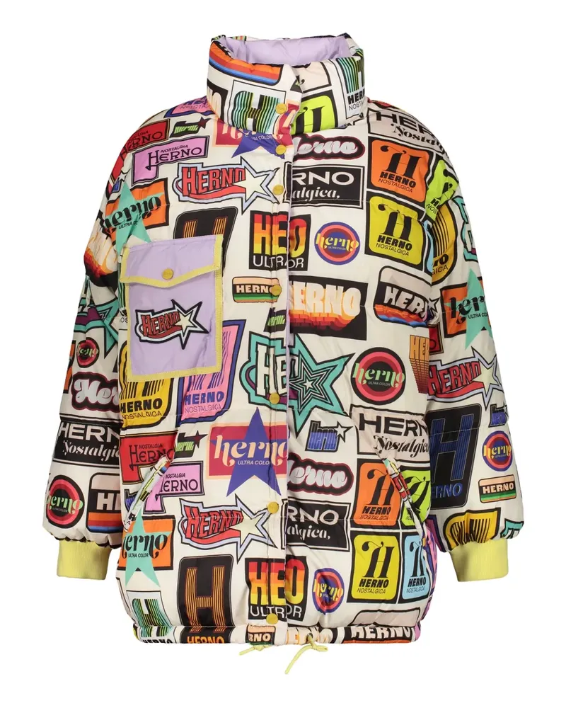 Herno printed reversible puffer jacket - Weiß Weiß