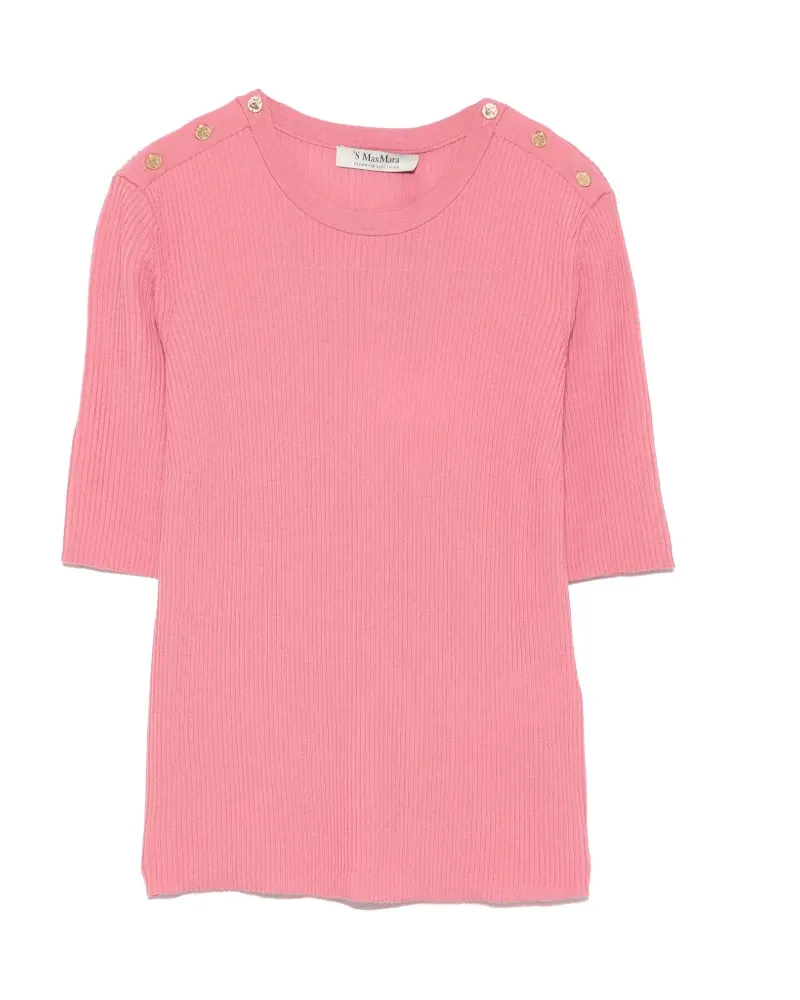 Max Mara Max Mara button-detail ribbed sweater - Rosa Rosa