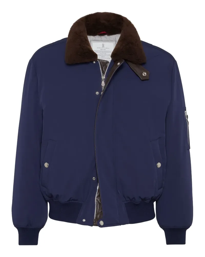 Brunello Cucinelli Bomberjacke mit Daunenfutter - Blau Blau