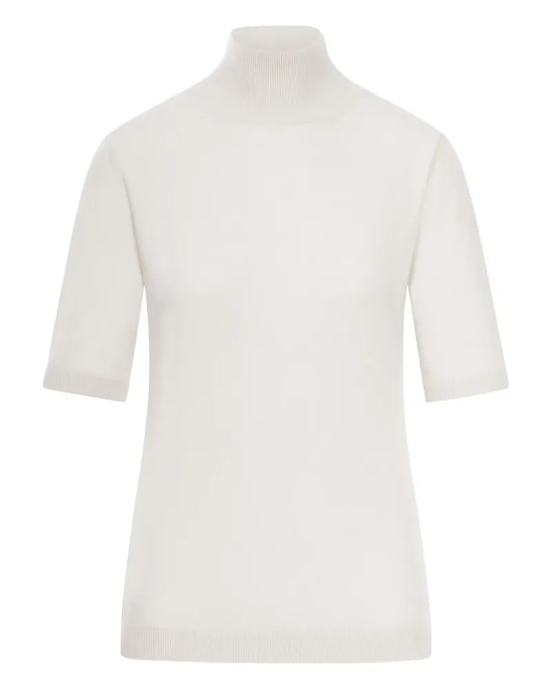 Max Mara Max Mara Kurzärmeliger Rollkragenpullover - Weiß Weiß
