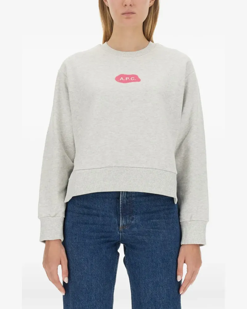 A.P.C. logo-print sweatshirt - Grau Grau