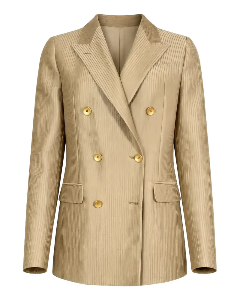 Tagliatore double-breasted pinstripe blazer - Nude Nude