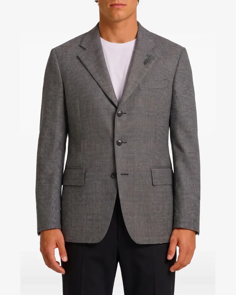 LARDINI Prince of Wales check single-breasted jacket - Grau Grau