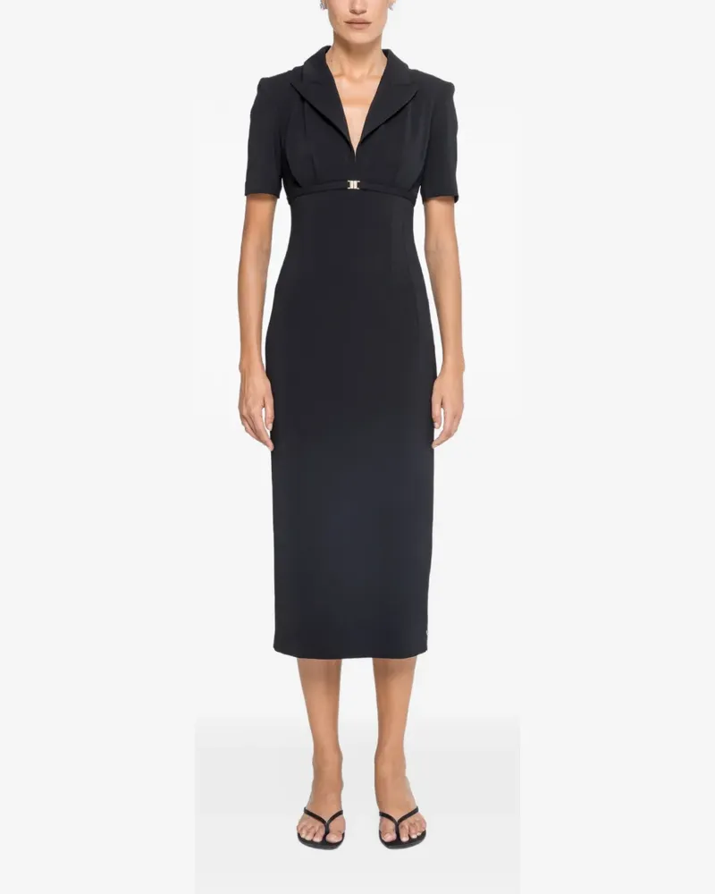 NISSA Schmales Midikleid - Schwarz Schwarz