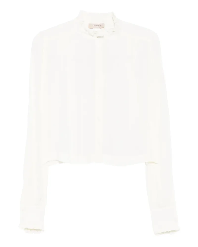 Twin-Set Bluse mit Rüschen - Weiß Weiß