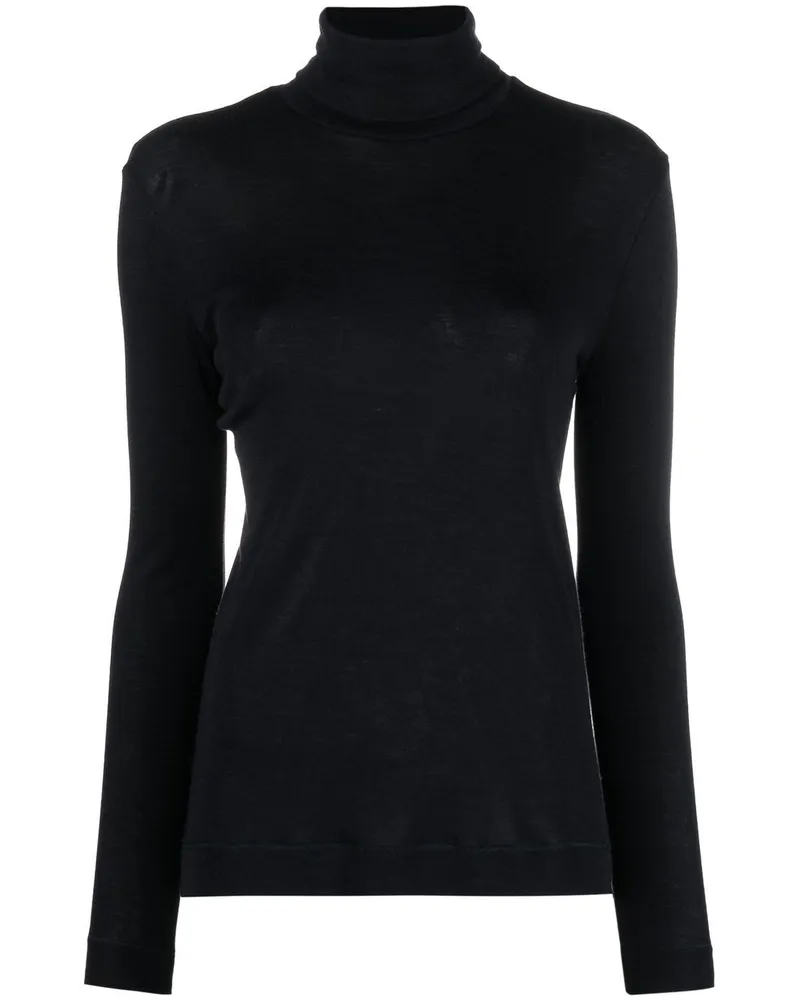 Hanro Pullover mit Stehkragen - Schwarz Schwarz
