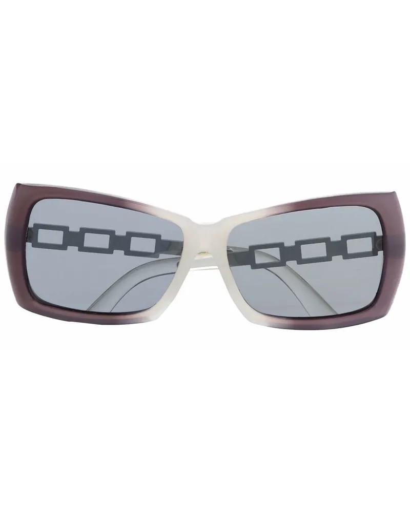 Linda Farrow Eckige Brille mit Farbverlauf-Optik - Violett Violett