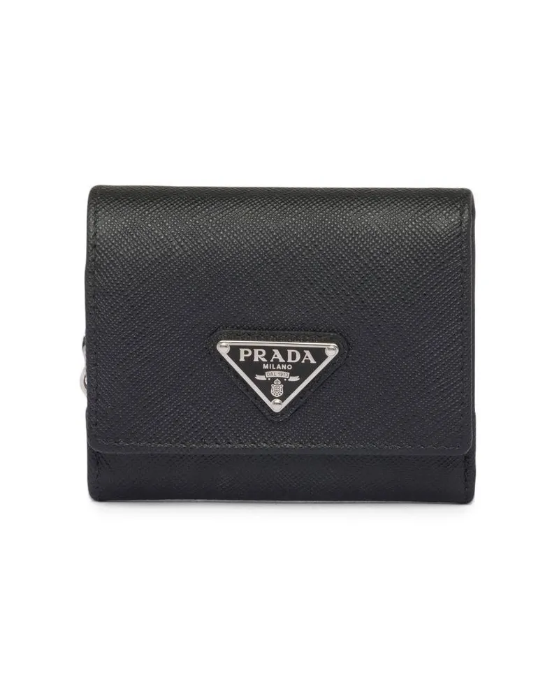 Prada Portemonnaie mit Logo - Schwarz Schwarz
