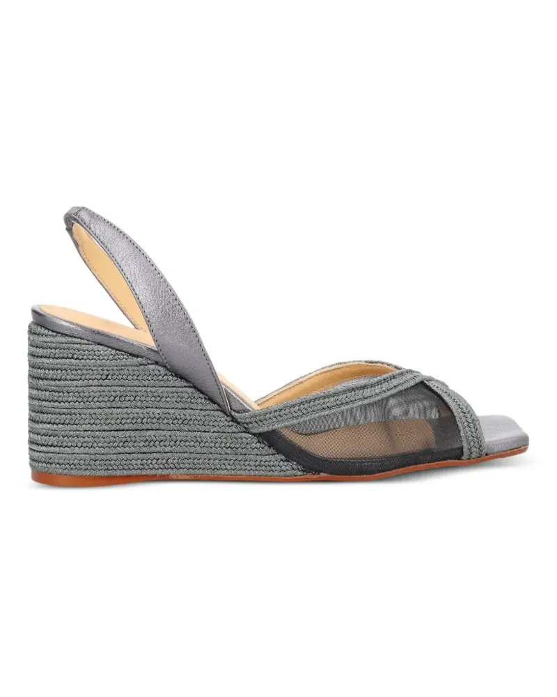 Castañer Betty Espadrilles aus Leder - Grau Grau