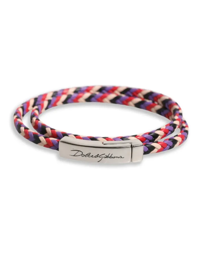 Dolce & Gabbana Geflochtenes Wickelarmband - Violett Violett