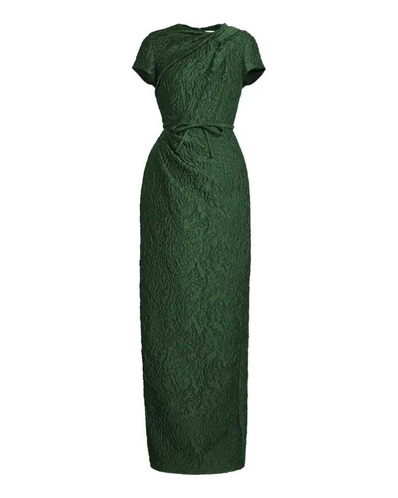 Erdem cloqué jacquard draped maxi dress - Grün Grün