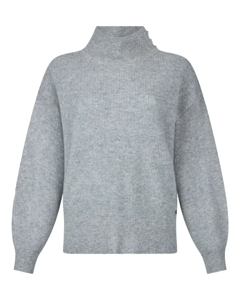 Liu Jo Gerippter Pullover mit Puffärmeln - Grau Grau