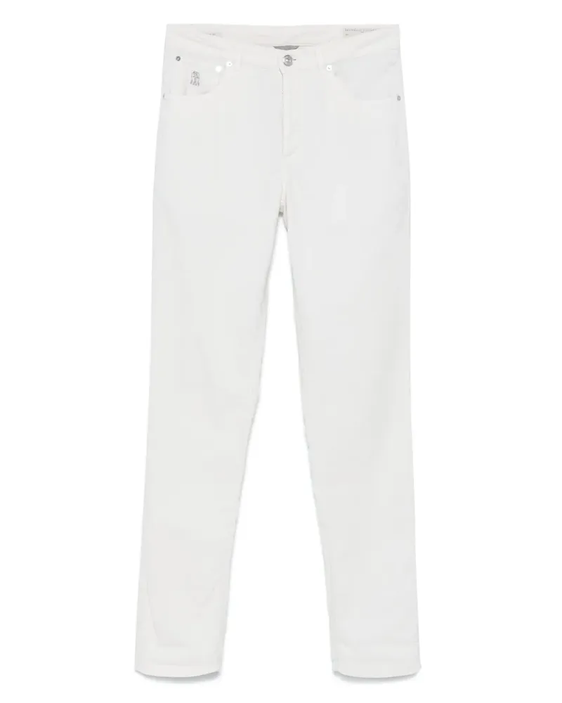 Brunello Cucinelli Hose aus Cord - Weiß Weiß