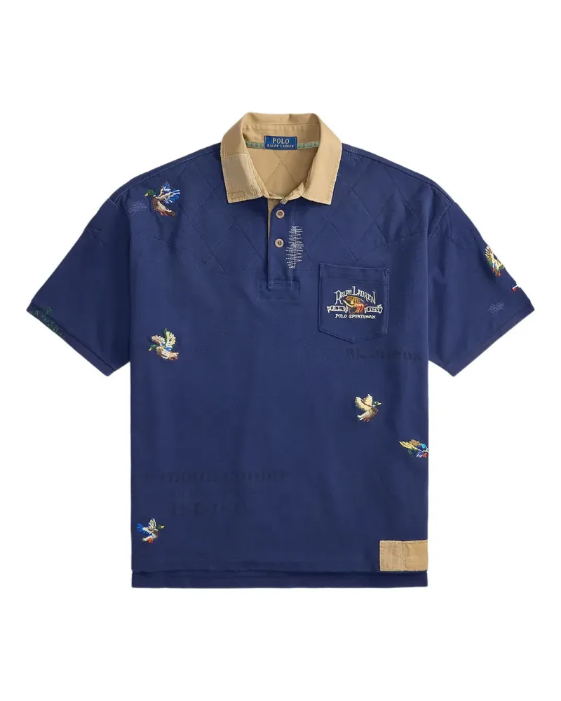 Ralph Lauren Gestepptes Poloshirt mit Entenstickerei - Blau Blau