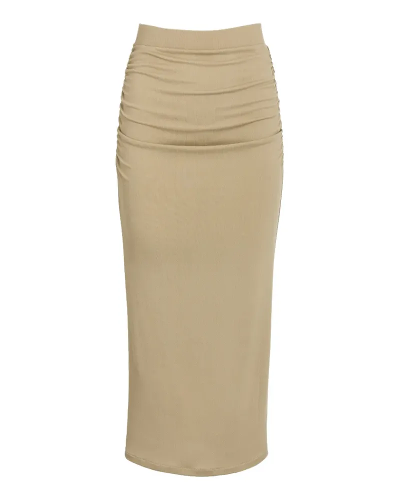 Silvia Tcherassi Karli ruched midi skirt - Nude Nude