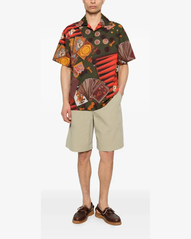 Drôle de Monsieur Casino patterned short-sleeve shirt - Grün Grün