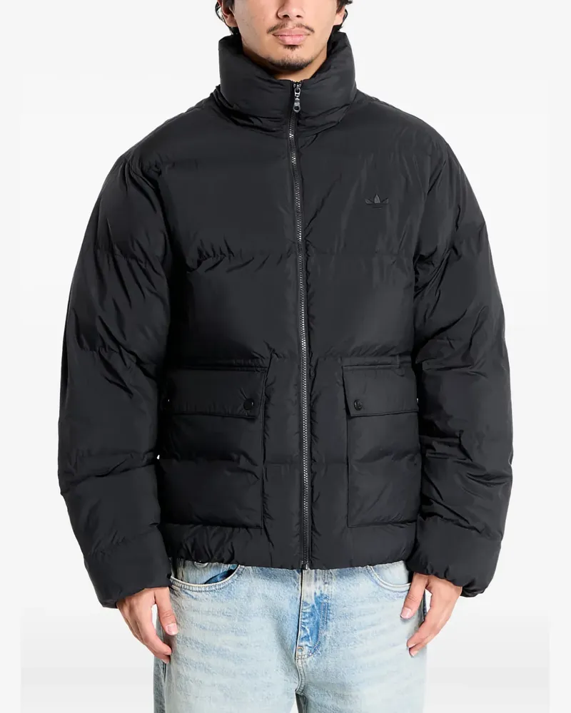 adidas hooded puffer jacket - Schwarz Schwarz
