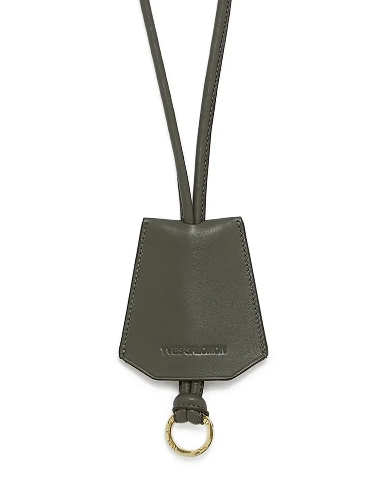 Yves Salomon Schlüsselanhänger aus Leder - Grau Grau