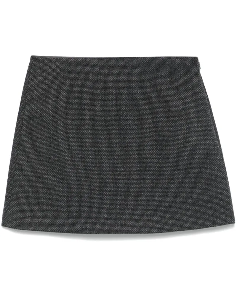 Theory Minirock in A-Linie - Grau Grau