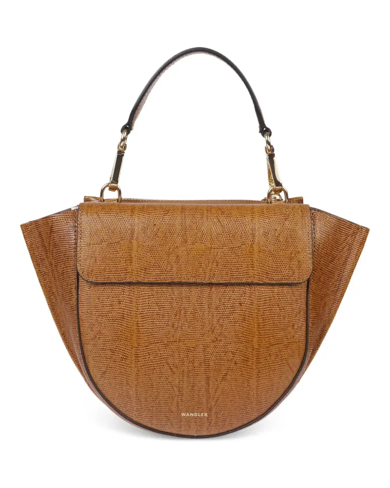 WANDLER mini Hortensia leather tote bag - Braun Braun